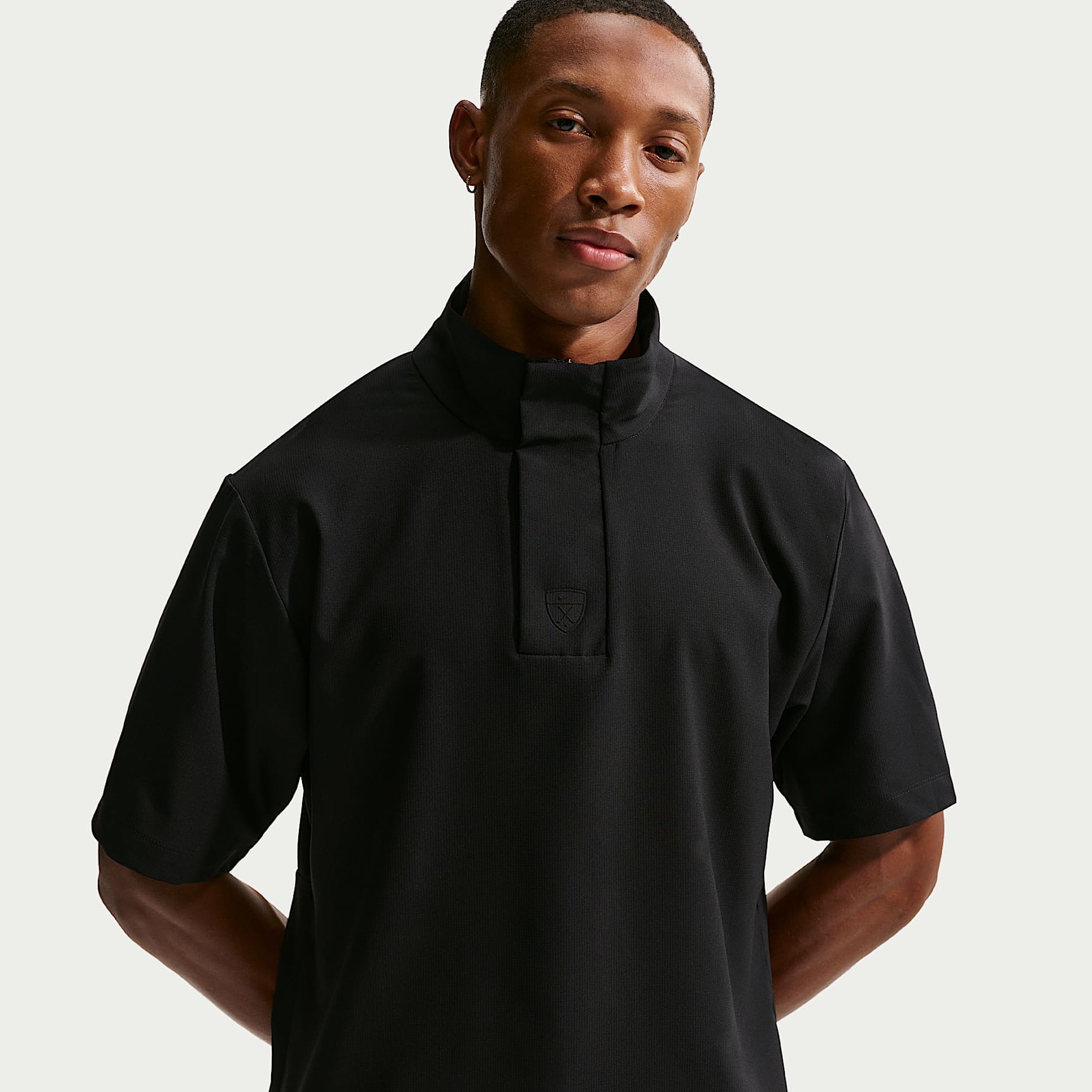 メンズウェア FR2 GOLF MOONSHOT Mock Neck Dry T-Shirt Nike Tailored Performance Men's Dri-FIT Loose Short-Sleeve Golf